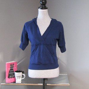 NWT LA Kitty Blue Short Sleeve Hoodie